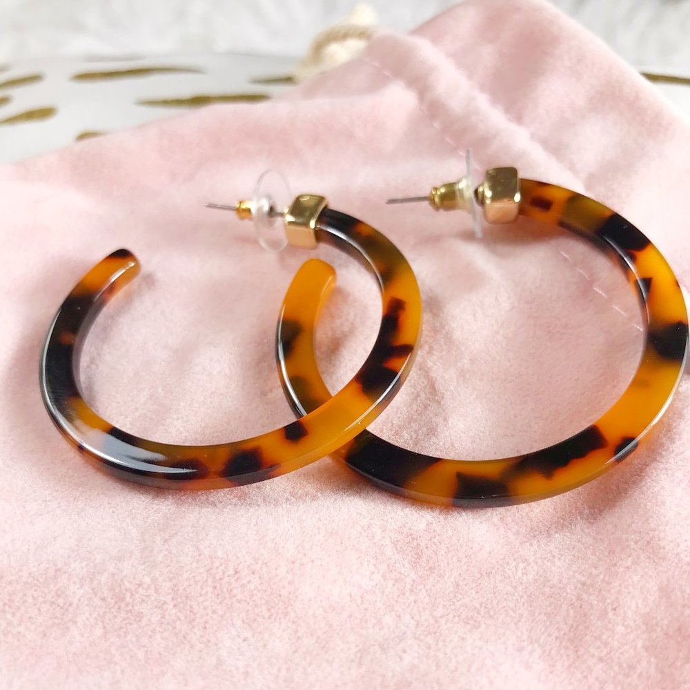 Preppy Tortoiseshell Hoops (Big Hoops)